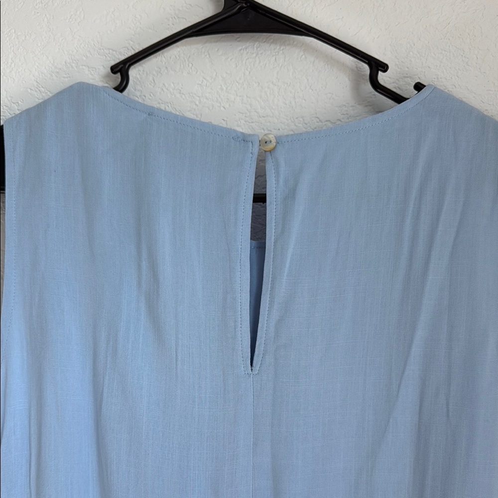 Laurie Felt Elegant Blue Sleeveless Dress - Picture 6 of 11